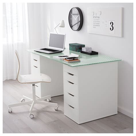 glass ikea desk